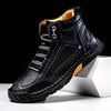 Men's Comfortable Handmade Leather Boots – Waterproof, Arch Support, Pressure Relief, Spacious Toe Box Outdoor Leather Shoes