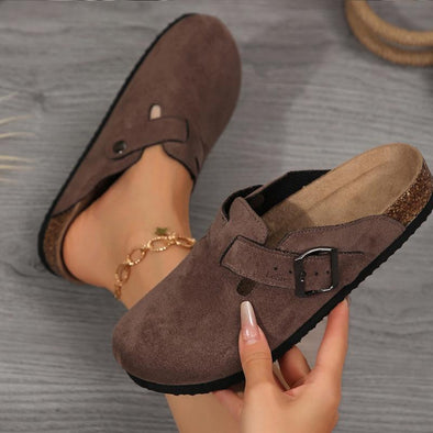 Women's suede clogs