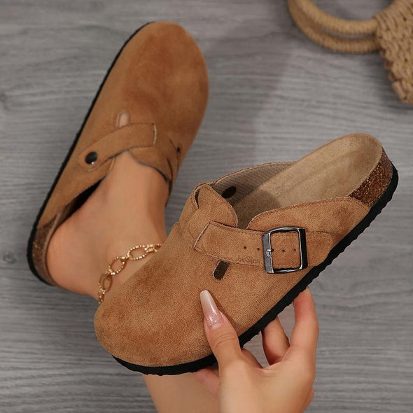 Women's suede clogs