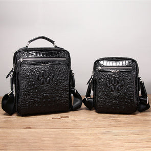 Luxury crocodile leather men's bag