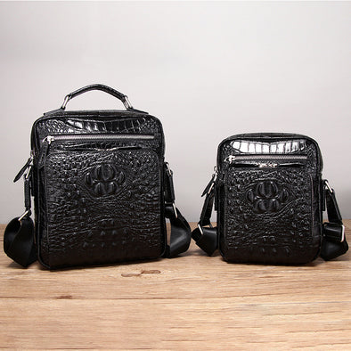 Luxury crocodile leather men's bag