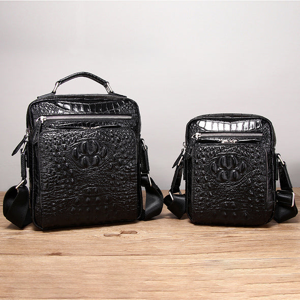 Luxury crocodile leather men's bag