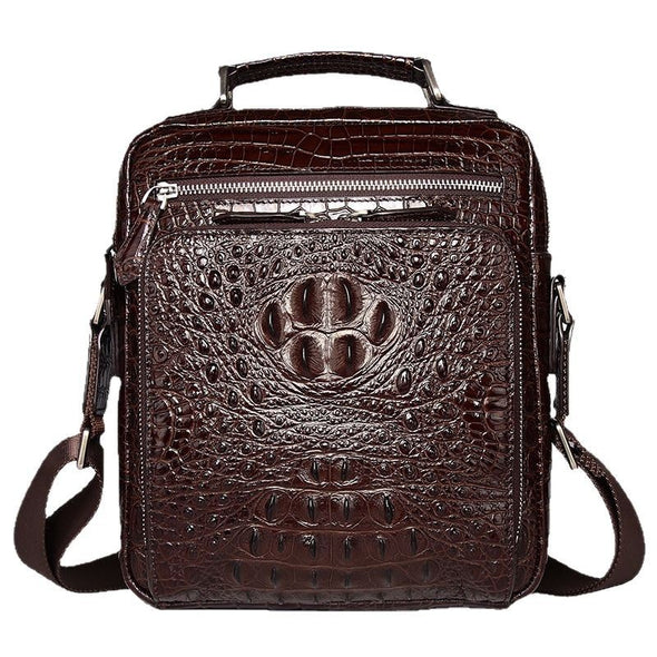 Luxury crocodile leather men's bag