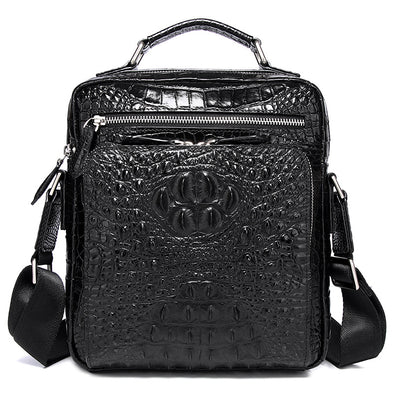 Luxury crocodile leather men's bag