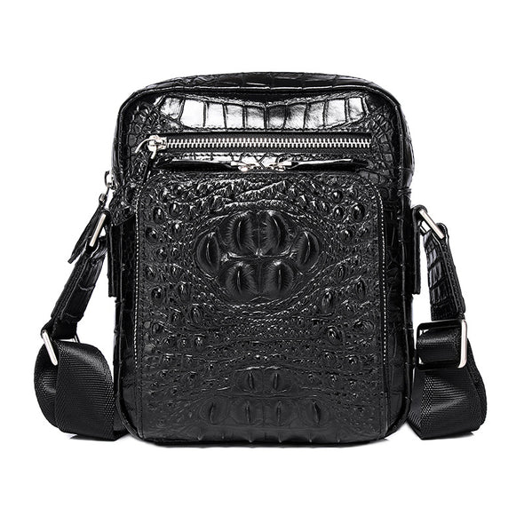 Luxury crocodile leather men's bag