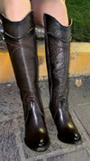 CH4 cowhide cowboy boots