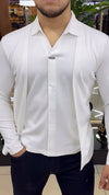 Italian men's fake two-piece coat