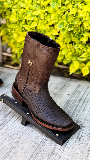 Zipper python boots-M