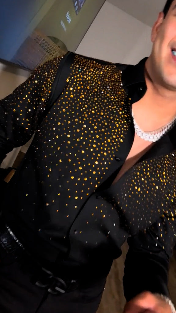 Men's Diamond Rhinestone Shirt