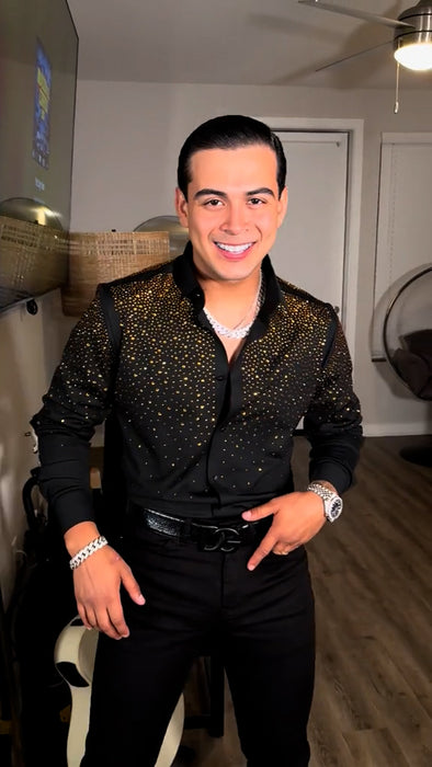 Men's Diamond Rhinestone Shirt