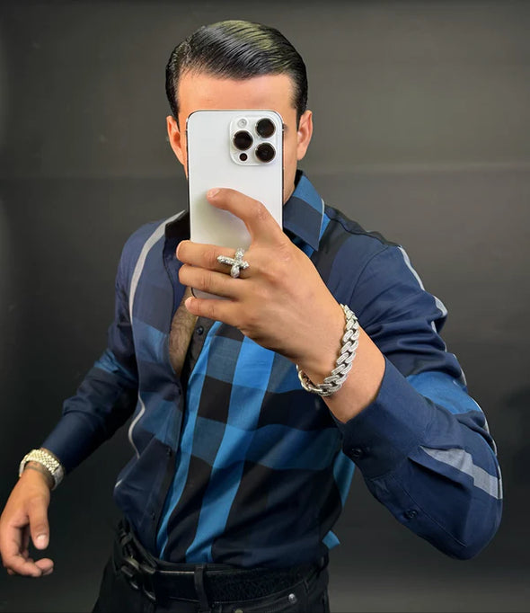 Men's light luxury all-match shirt
