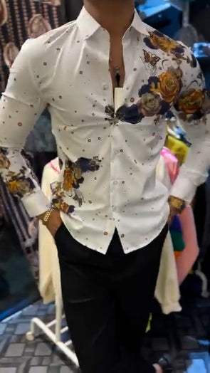 Men's boutique embroidered shirt