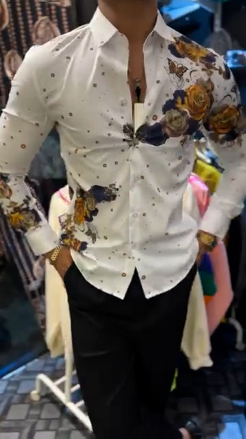 Men's boutique embroidered shirt