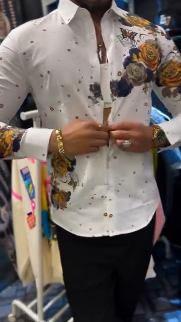 Men's boutique embroidered shirt