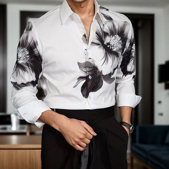 Men's Luxurious Versatile Floral Shirt