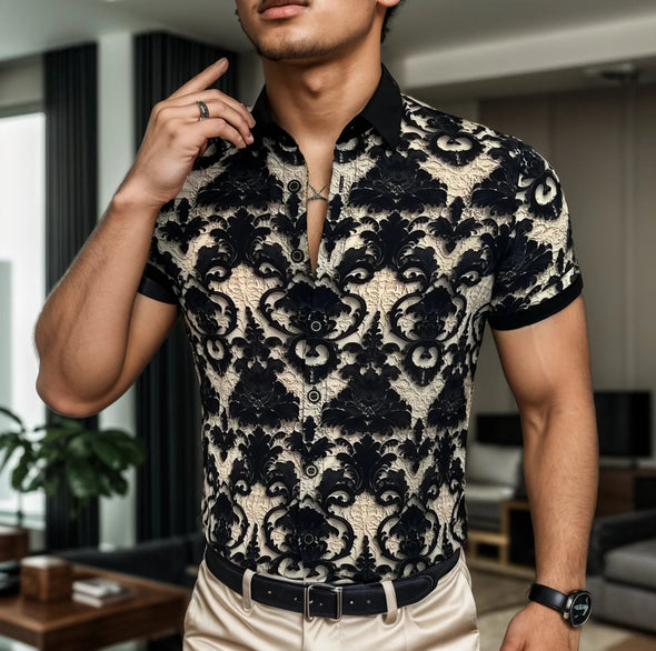 High quality embossed stone shirt