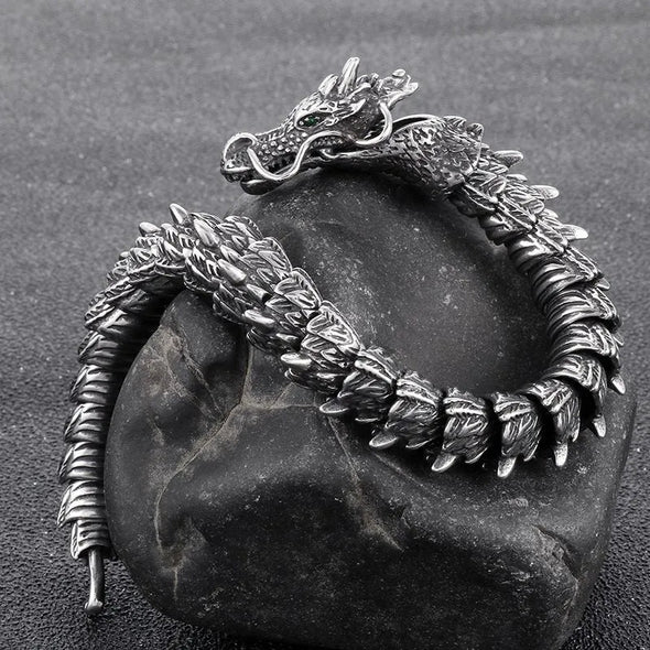 Classic Vintage Dragon Stainless Steel Bracelet