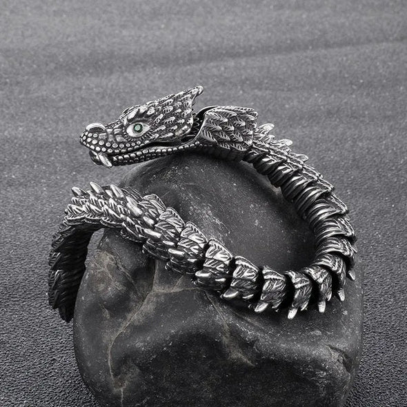 Classic Vintage Dragon Stainless Steel Bracelet