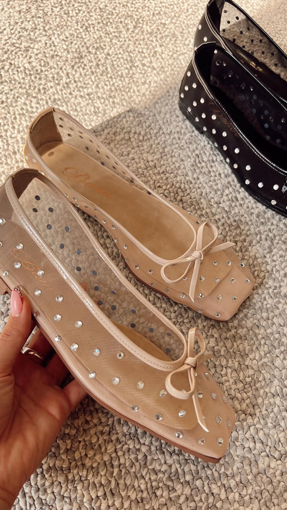 Summer Sparkly Bow Flats