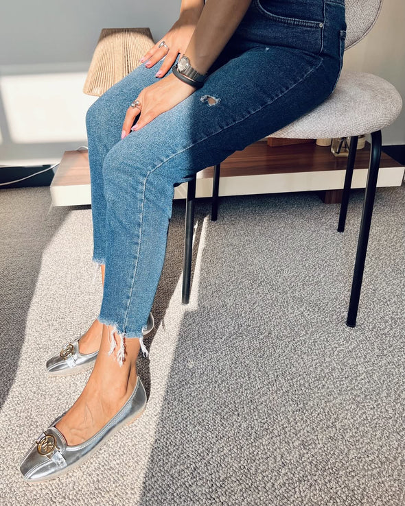 Women's all-match leather flat shoes