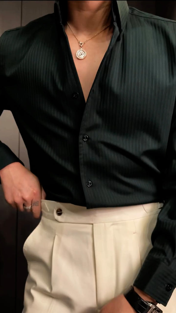Italian men's classic versatile multi-color shirt