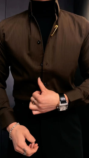 Italian men's classic versatile multi-color shirt