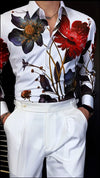 Sparkling Flower Rhinestone Party Shirt