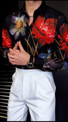 Sparkling Flower Rhinestone Party Shirt
