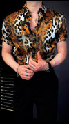 Shiny Fashion Leopard Party Shirt