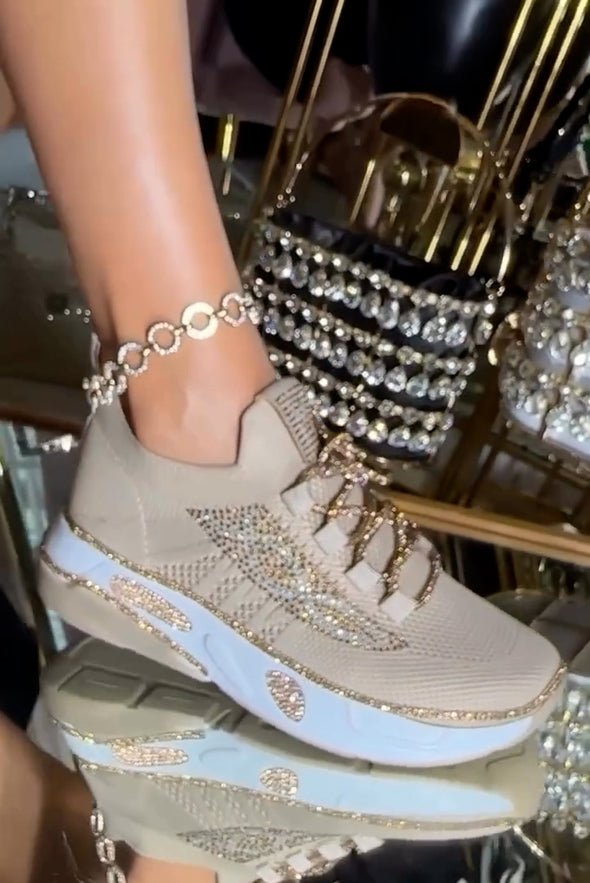 Women's Fashion Rhinestone Sneakers