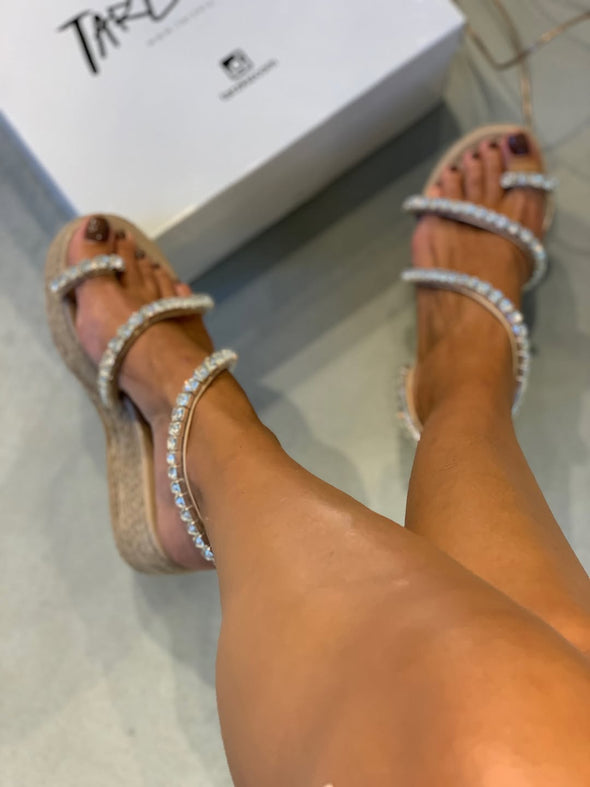 Sparkling Platform Diamond Sandals