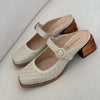 Hand-woven leather slippers