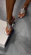 Sparkling rhinestone sandals
