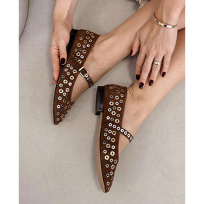 Women's Metal Buckle Flats