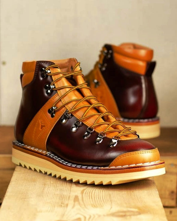 Italian handmade calf leather boots