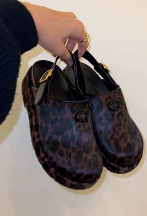 Women's light luxury high-quality leopard print shoes