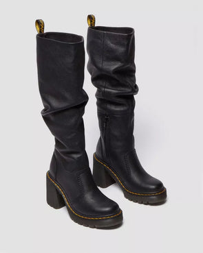 2025 Women's Autumn Leather High Heel Boots