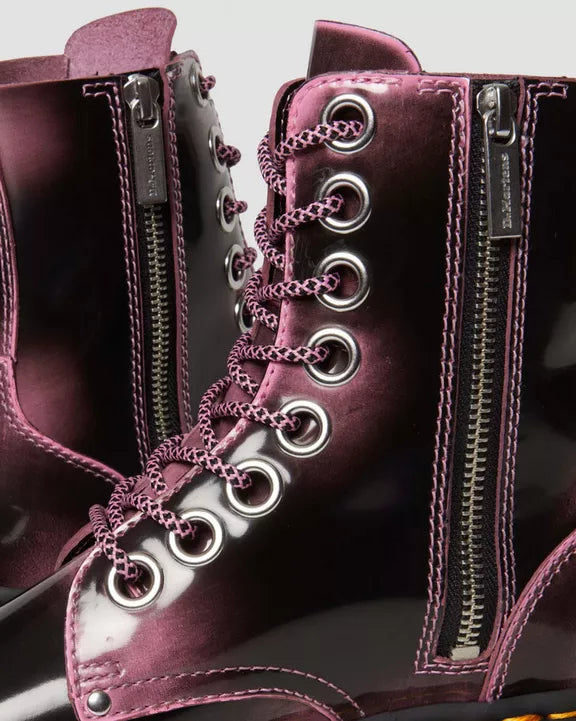 Women's distressed leather platform shoes