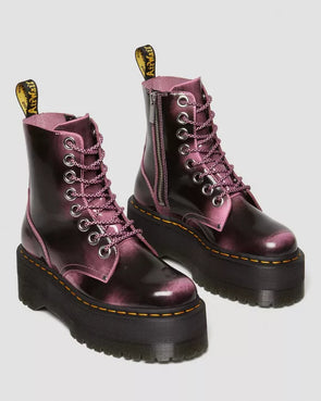 Women's distressed leather platform shoes