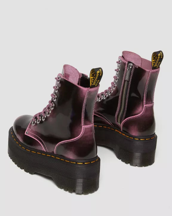 Women's distressed leather platform shoes