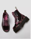 Women's distressed leather platform shoes