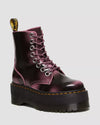 Women's distressed leather platform shoes