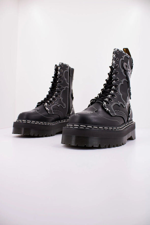 Autumn leather platform boots