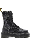 Autumn leather platform boots