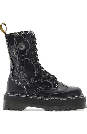 Autumn leather platform boots