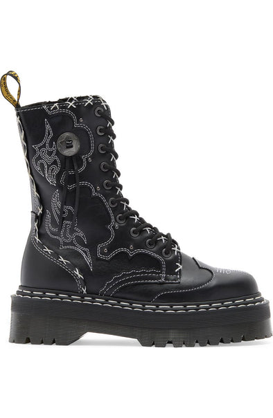 Autumn leather platform boots