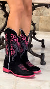 Women's high-quality embroidered leather cowboy boots