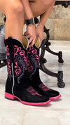 Women's high-quality embroidered leather cowboy boots