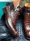 Men's original luxury crocodile leather boots