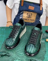 Men's high-quality crocodile leather casual shoes
